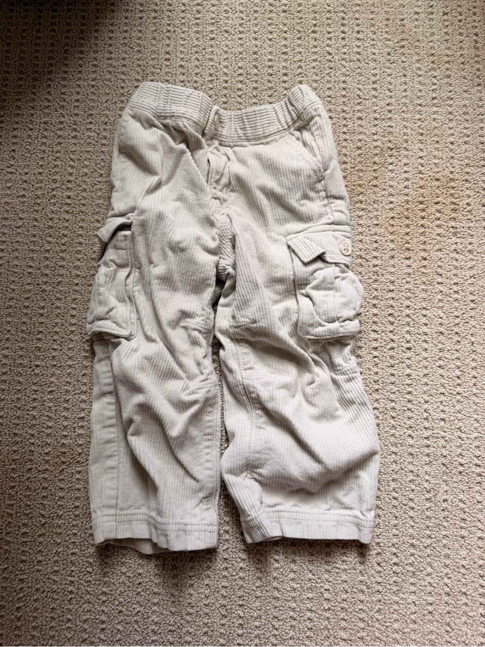 GAP Light Beige Corduroy Cargo Pants for Kids
